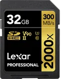 Lexar SDHC Pro 2000X UHS-II U3 R300/W260 (V90) 32GB