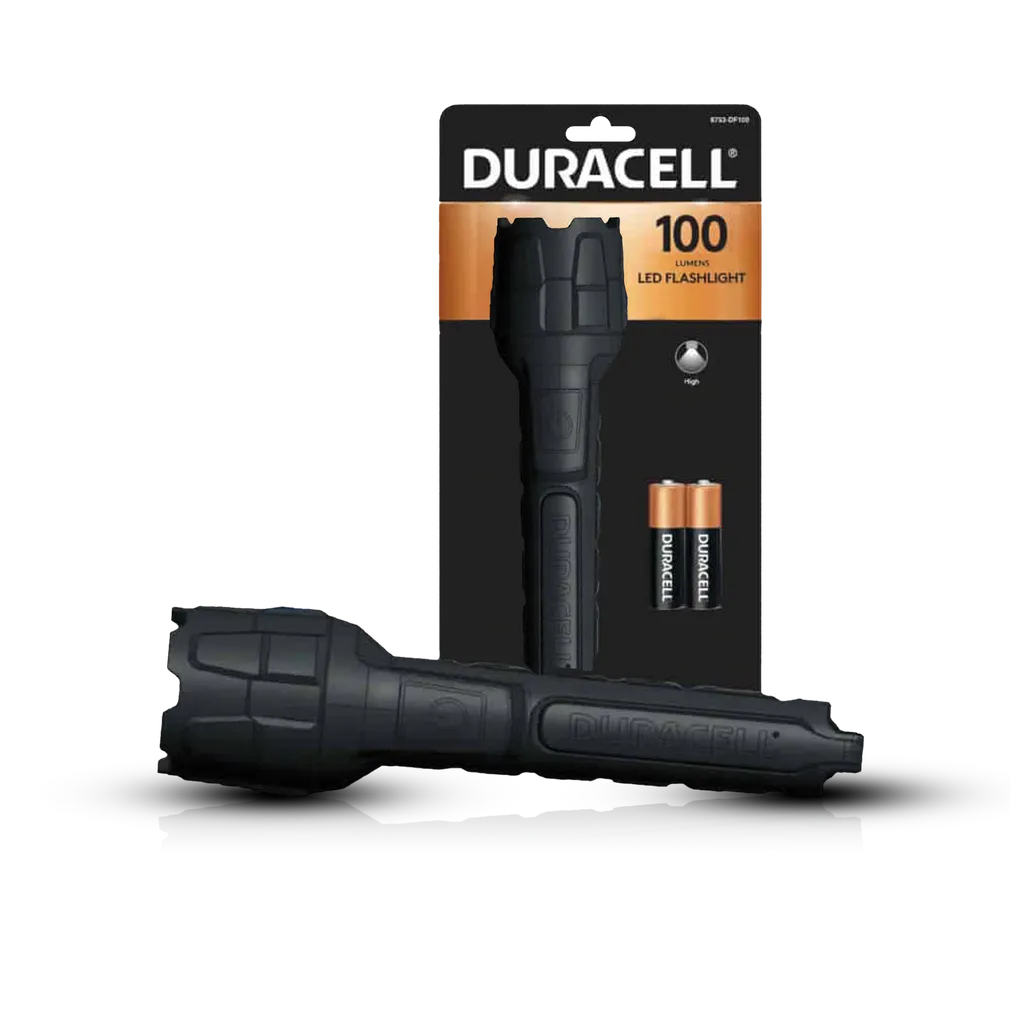 Latarka Duracell Gumowa 100LM 2AA