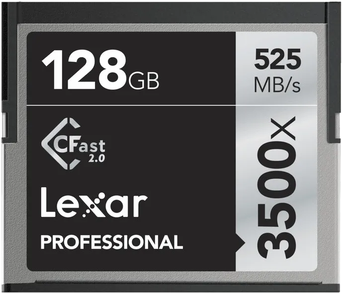 Lexar Pro 3500X Cfast (VPG-130) R525/W445 128GB