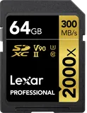 Lexar SDXC Pro 2000X UHS-II U3 R300/W260 (V90) 64GB