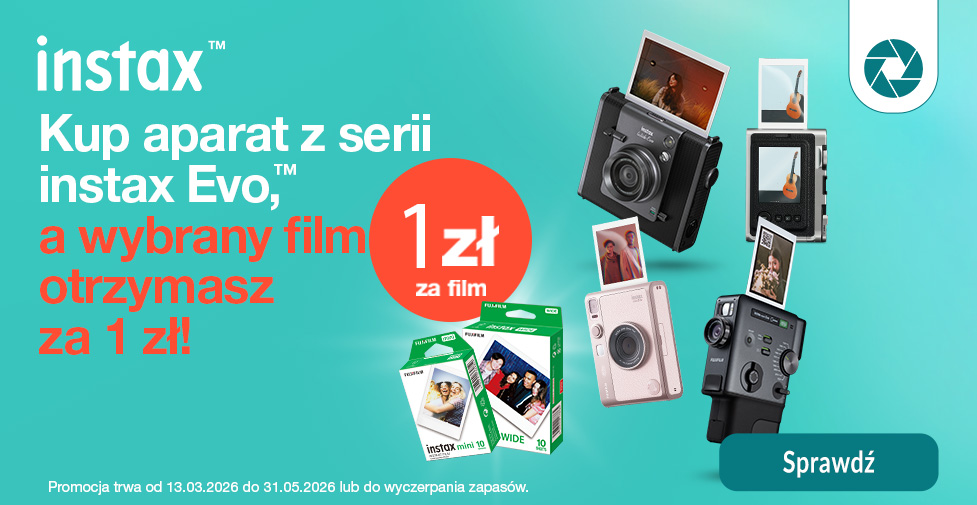 Instax mini Evo – drukuj więcej, wkład za 1 zł