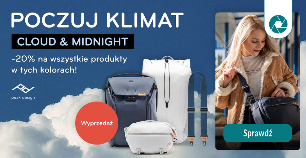 Midnight & Cloud – styl Peak Design z rabatem do 20%