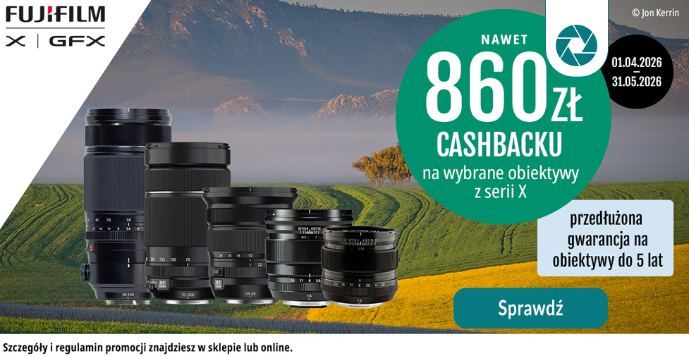 Promocja Fujifilm – cashback na obiektywy po rejestracji zakupu Promocja Fujifilm – cashback na obiektywy po rejestracji zakupu