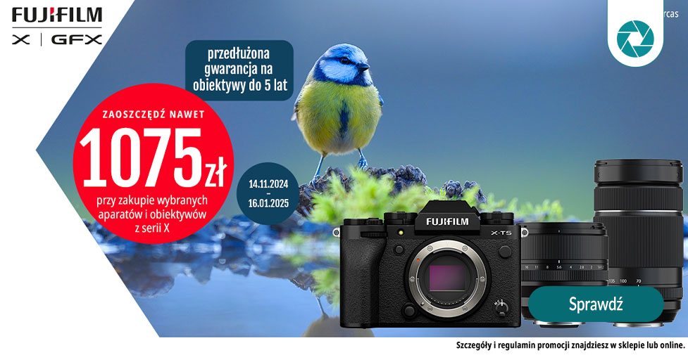 FUJIFILM - Zaoszczędź do 1075 zł przy zakupie wybranych aparatów i obiektywów z serii X