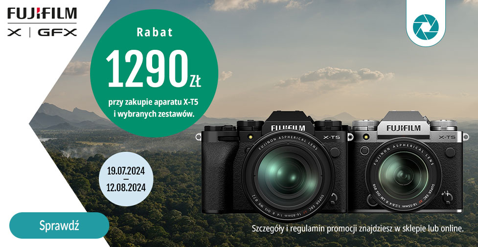 Fujifilm - Promocja na aparaty Fujifilm X-T5 z rabatem 1290 zł