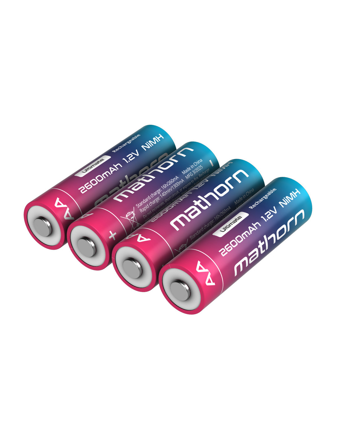 Zestaw akumulatorów Mathorn Ultimate AA NiMH 2600 mAh HR6 1.2V (4 szt.)