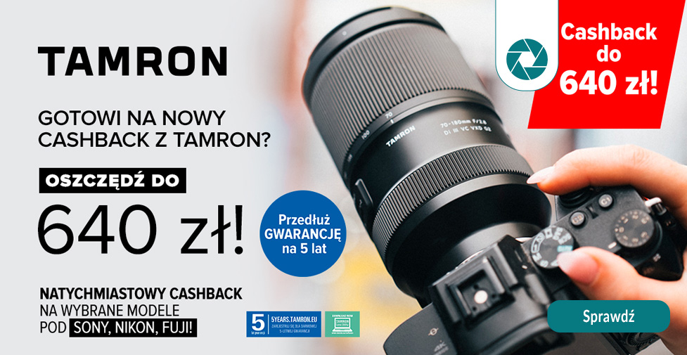 Promocja TAMRON – Cashback do 640 zł