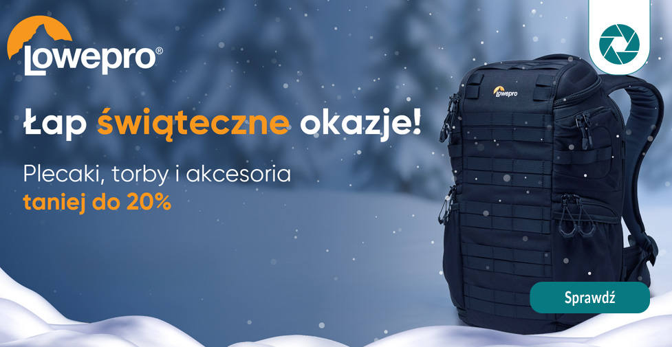„Plecaki, torby i akcesoria Lowepro do 20% taniej”