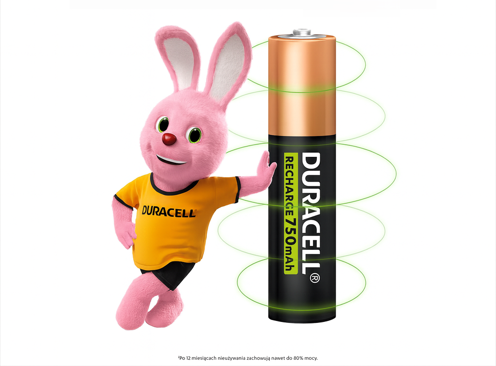 Akumulator Duracell AAA HR3 pojemność 750 mAh 4 szt. Akumulator Duracell AAA HR3 pojemność 750 mAh 4 szt.
