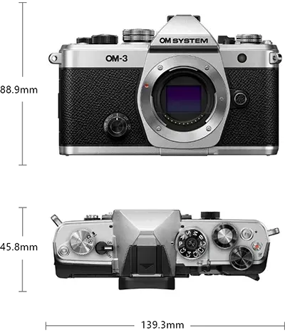 OM System OM-3 widok z góry